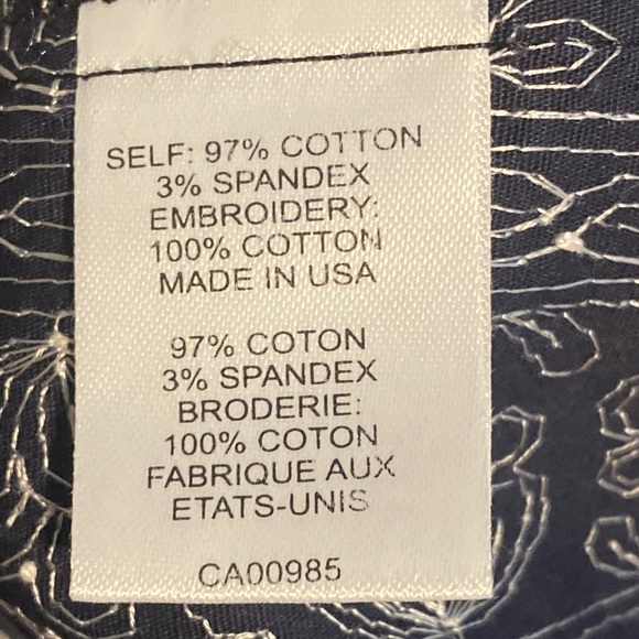 Y2K Nanette Lepore Embroidered Sundress Navy & White in size 6 - Picture 3 of 10